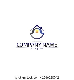 Real estate and home buildings logo icons template