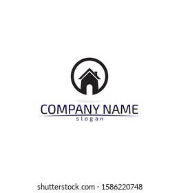 Real estate and home buildings logo icons template