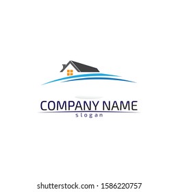 Real estate and home buildings logo icons template