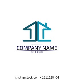 Real estate and home buildings logo icons template