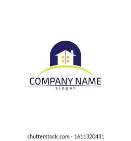 Real estate and home buildings logo icons template