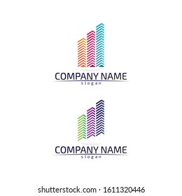 Real estate and home buildings logo icons template