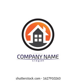 Real estate and home buildings logo icons template