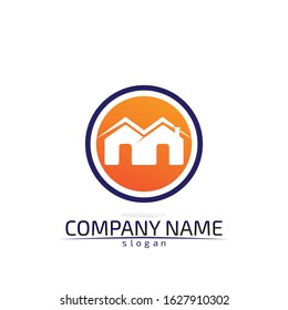 Real estate and home buildings logo icons template