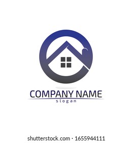 Real estate and home buildings logo icons template