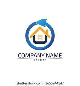 Real estate and home buildings logo icons template
