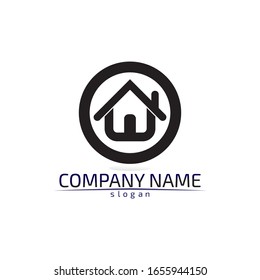 Real estate and home buildings logo icons template