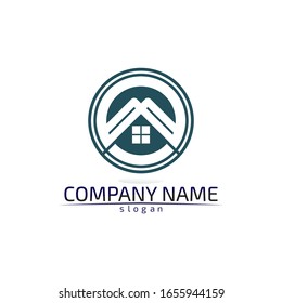 Real estate and home buildings logo icons template