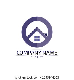 Real estate and home buildings logo icons template
