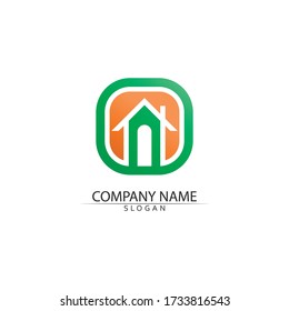 Real estate and home buildings logo icons template
