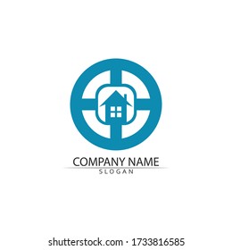 Real estate and home buildings logo icons template
