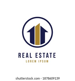 Real estate and home buildings logo template