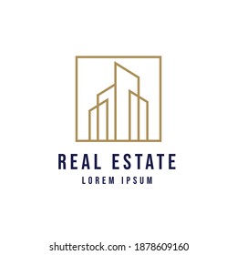 Real estate and home buildings logo template