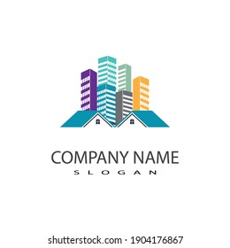 Real estate and home buildings logo icons template