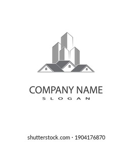 Real estate and home buildings logo icons template