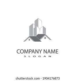 Real estate and home buildings logo icons template