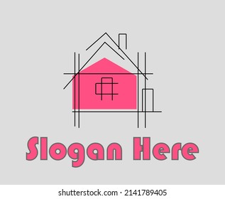 Real estate and home buildings logo icons template design, Real estate and home buildings logo icons template
