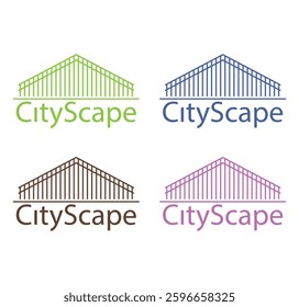 Real estate and home buildings logo icons template design, Real estate and home buildings logo icons template		