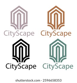 Real estate and home buildings logo icons template design, Real estate and home buildings logo icons template		