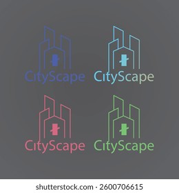 Real estate and home buildings logo icons template design, Real estate and home buildings logo icons template