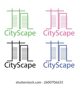 Real estate and home buildings logo icons template design, Real estate and home buildings logo icons template