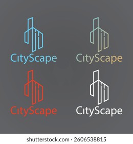 Real estate and home buildings logo icons template design, Real estate and home buildings logo icons template