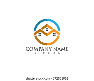 Real estate and home buildings logo icons template
