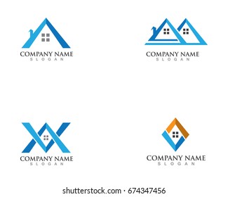 Real estate and home buildings logo icons template
