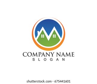 Real estate and home buildings logo icons template
