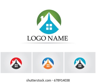 Real estate and home buildings logo icons template
