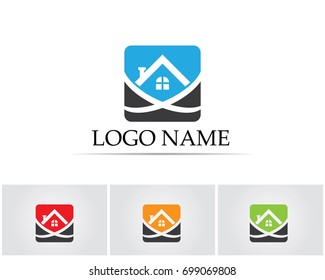 Real estate and home buildings logo icons template
