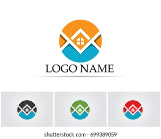 Real estate and home buildings logo icons template
