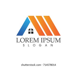 Real estate and home buildings logo icons template