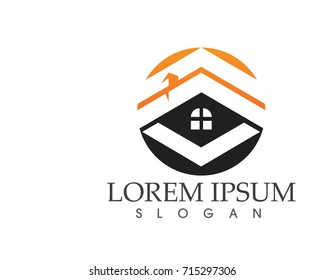 Real estate and home buildings logo icons template
