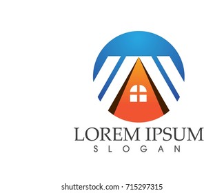 Real estate and home buildings logo icons template
