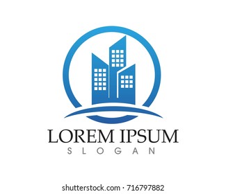 Real estate and home buildings logo icons template
