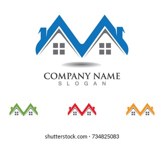 Real estate and home buildings logo icons template
