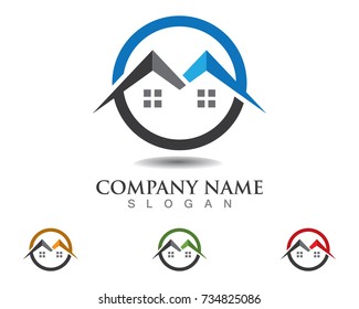 Real estate and home buildings logo icons template

