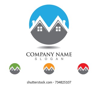 Real estate and home buildings logo icons template
