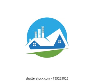 Real estate and home buildings logo icons template
