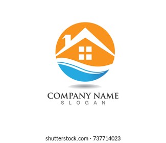 Real estate and home buildings logo icons template
