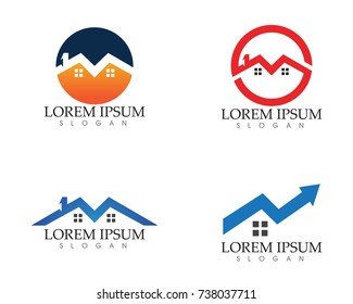 Real estate and home buildings logo icons template

