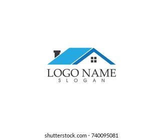 Simple Blue Black Home Logo Design Stock Vector (Royalty Free) 1631612494