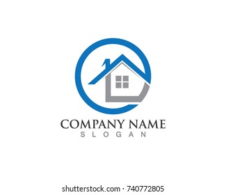Real estate and home buildings logo icons template
