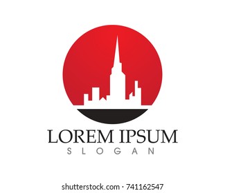 Real estate and home buildings logo icons template