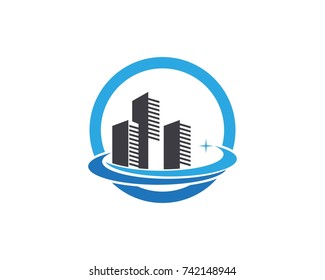 Real estate and home buildings logo icons template
