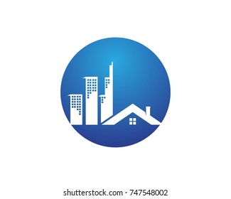 Real estate and home buildings logo icons template
