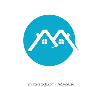 Real estate and home buildings logo icons template