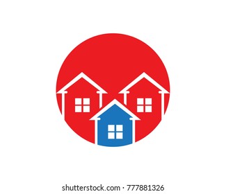 Real estate and home buildings logo icons template design