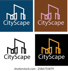 Real estate and home buildings milimalist  logo icons template design,  vector illustration line art logo design for building 